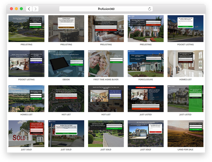 real estate landing pages suite