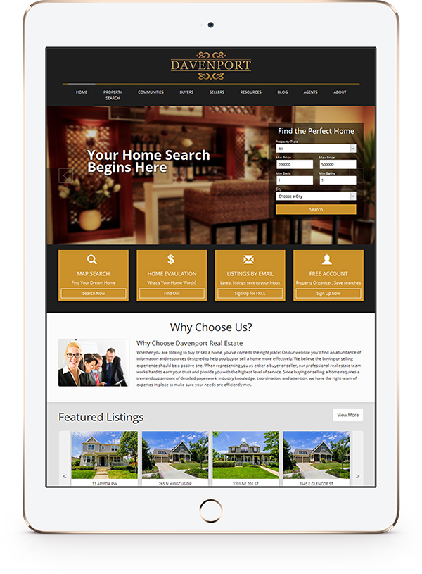 Turnkey Semi Custom Real Estate Website