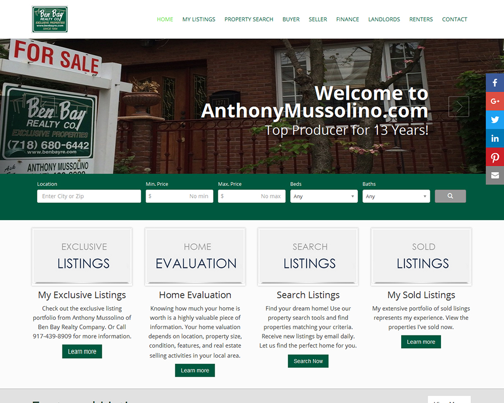 Anthony Mussolino, Ben Bay Realty