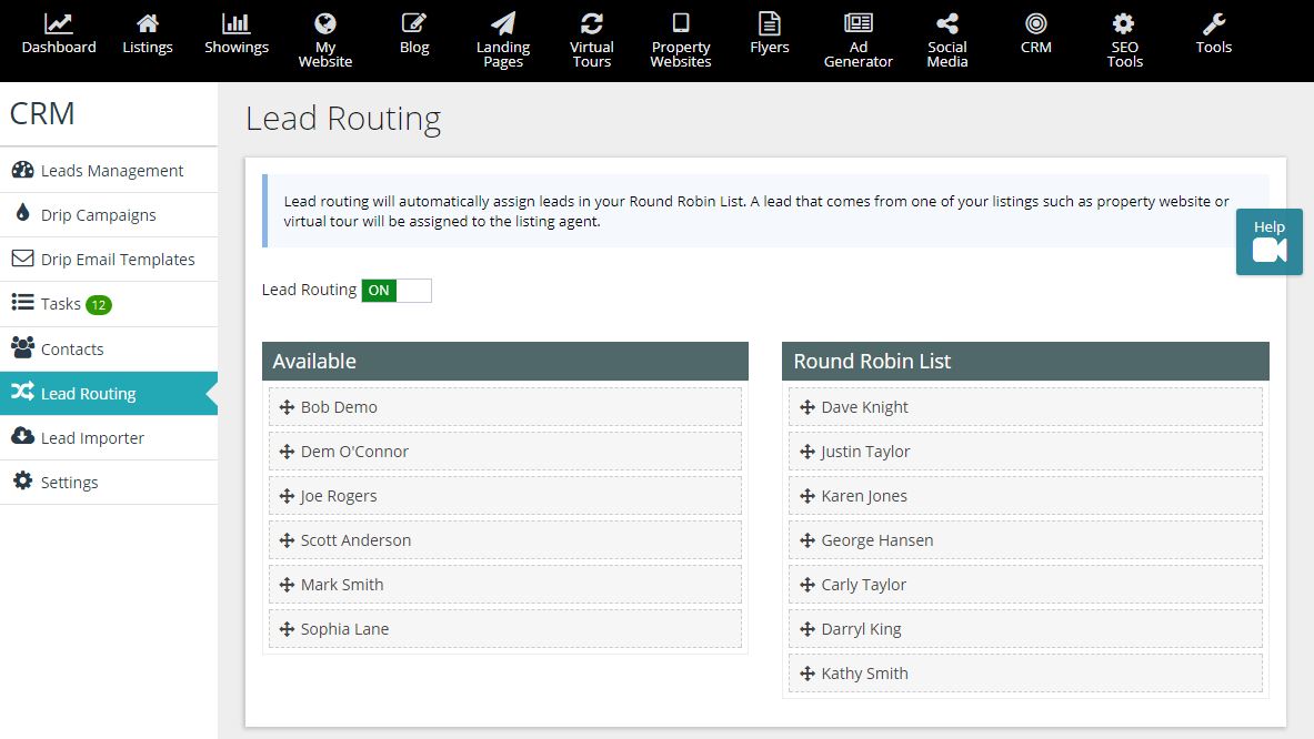 crm lead routing round robin