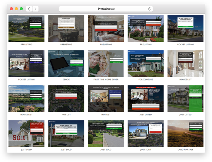 real estate landing pages