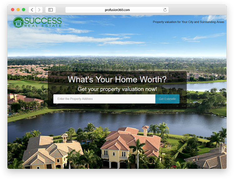 office home valuation landing page